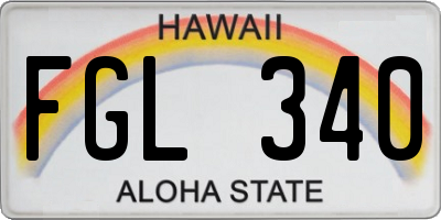 HI license plate FGL340