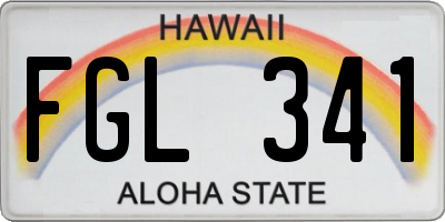 HI license plate FGL341