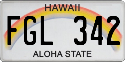 HI license plate FGL342