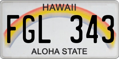 HI license plate FGL343