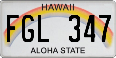 HI license plate FGL347