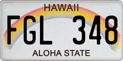HI license plate FGL348
