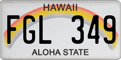 HI license plate FGL349
