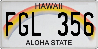 HI license plate FGL356