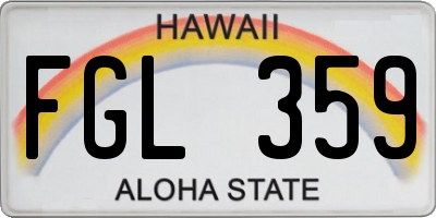 HI license plate FGL359