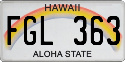 HI license plate FGL363