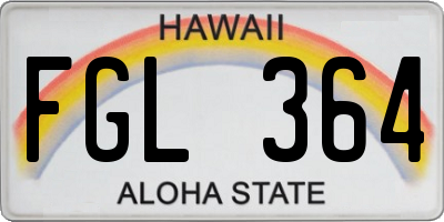HI license plate FGL364