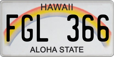 HI license plate FGL366