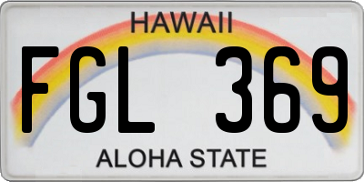 HI license plate FGL369
