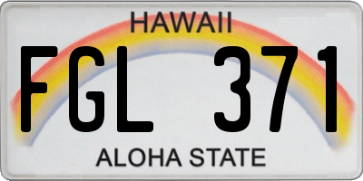HI license plate FGL371