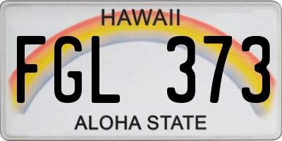 HI license plate FGL373