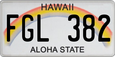 HI license plate FGL382
