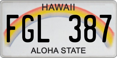HI license plate FGL387