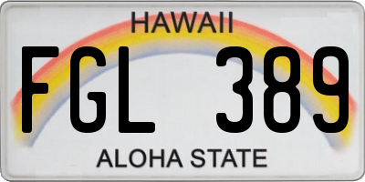 HI license plate FGL389