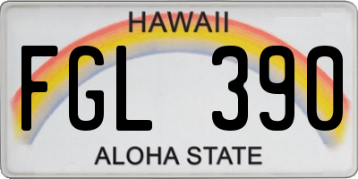 HI license plate FGL390