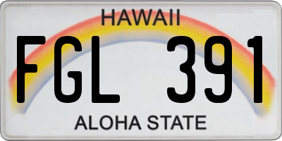 HI license plate FGL391