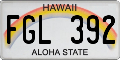 HI license plate FGL392