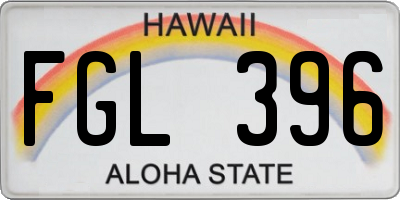 HI license plate FGL396