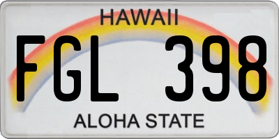 HI license plate FGL398