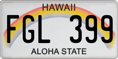 HI license plate FGL399