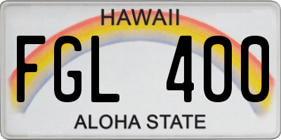 HI license plate FGL400