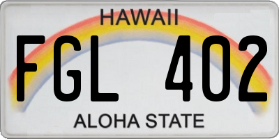 HI license plate FGL402