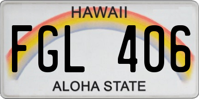 HI license plate FGL406