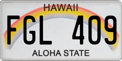 HI license plate FGL409