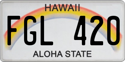HI license plate FGL420