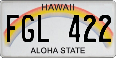 HI license plate FGL422