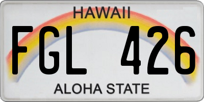 HI license plate FGL426