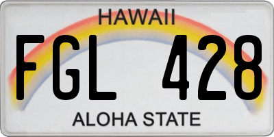 HI license plate FGL428