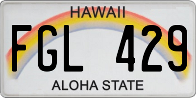 HI license plate FGL429