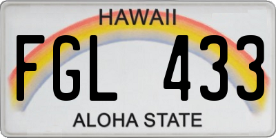 HI license plate FGL433