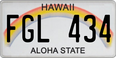 HI license plate FGL434