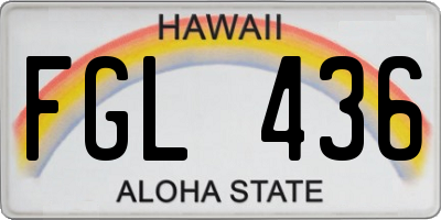 HI license plate FGL436