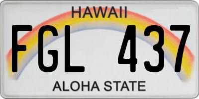 HI license plate FGL437