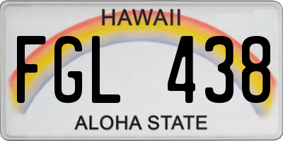 HI license plate FGL438