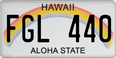 HI license plate FGL440