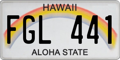 HI license plate FGL441