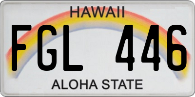 HI license plate FGL446