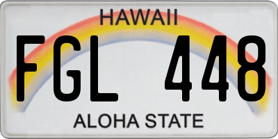 HI license plate FGL448