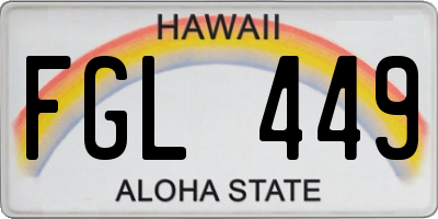 HI license plate FGL449