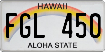 HI license plate FGL450