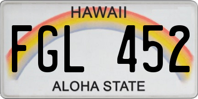 HI license plate FGL452