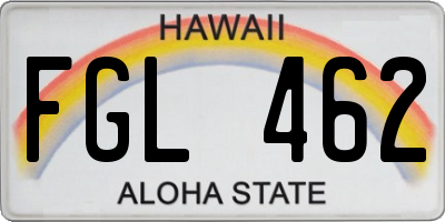 HI license plate FGL462