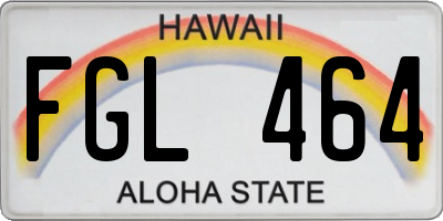 HI license plate FGL464