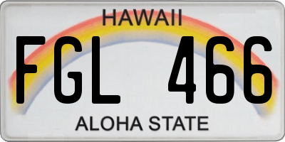 HI license plate FGL466