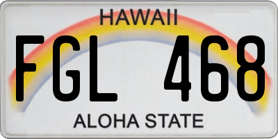 HI license plate FGL468