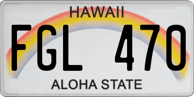 HI license plate FGL470